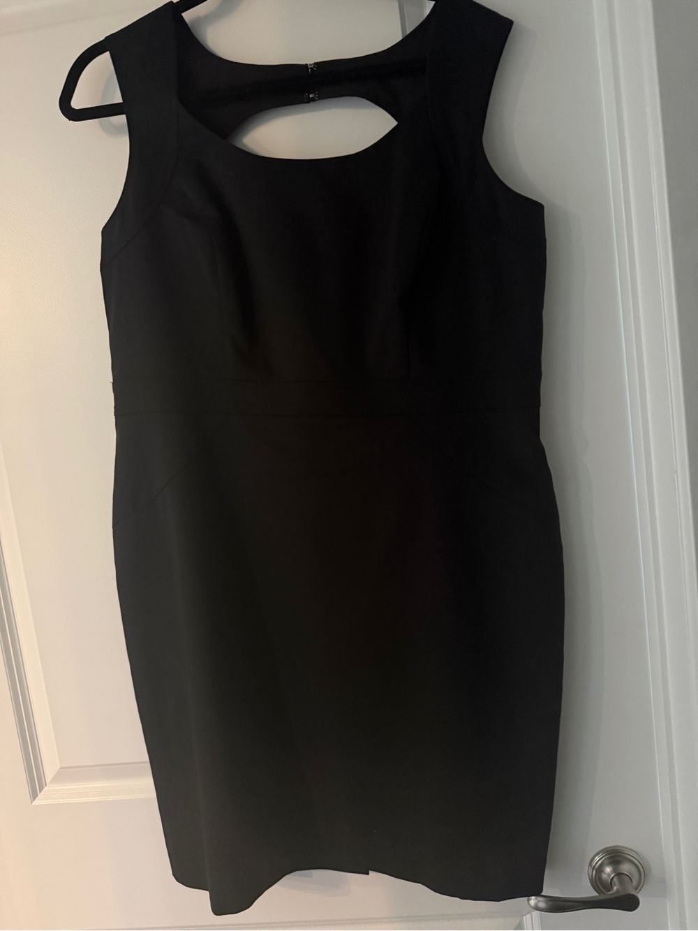 Ann Taylor Black Sleeveless Cutout Sheath Dress